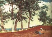 Winslow Homer Houses and trees oil painting on canvas